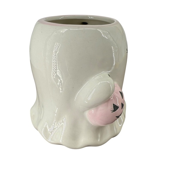 Halloween Eyelash Blush Ghost Mug Pink Pumpkin 18oz Global Design Connections - Picture 8 of 14